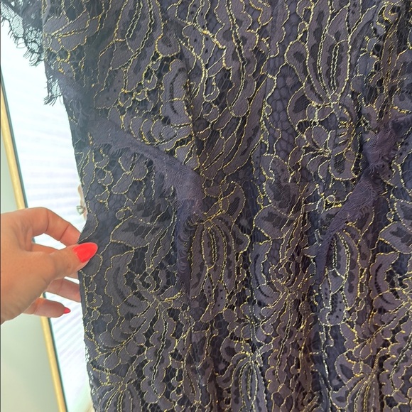 GUC Dress The Population Lidia Lace V-Neck Cocktail Dress - Picture 4 of 11